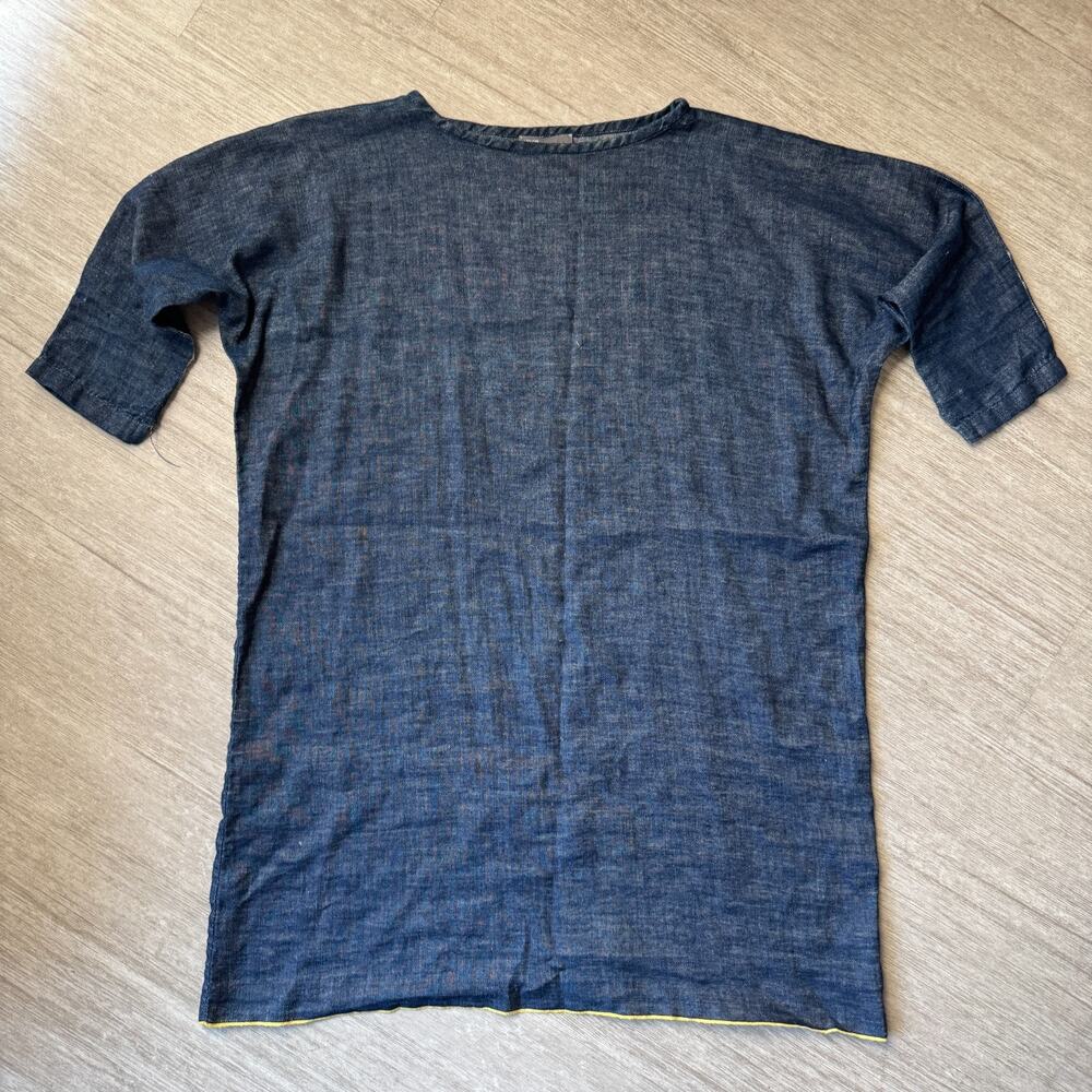 Vince Chambray Tunic Top XS Lagenlook Pullover Blue Boho Streetwear